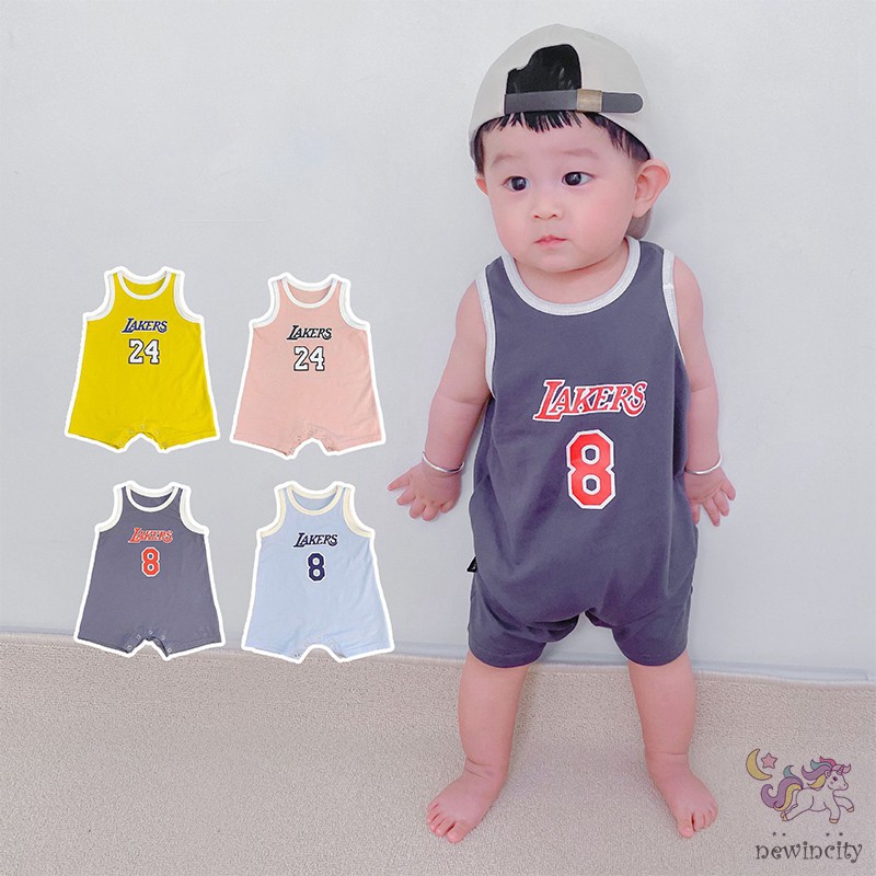 Bộ Áo Liền Quần Hình Quả Bóng Rổ Xinh Xắn Dành Cho Bé