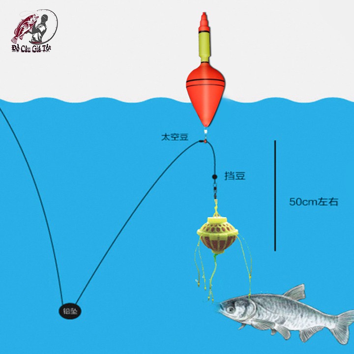 [Chất Lượng] Bộ Bom Câu Lăng Xê Cá Mè, Phụ Kiện Câu Lăng Xê Cao Cấp