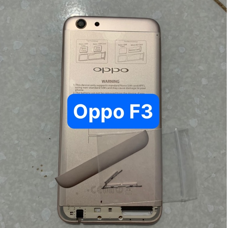 vỏ lưng oppo F3 - gồm lưng,phím,kính camera