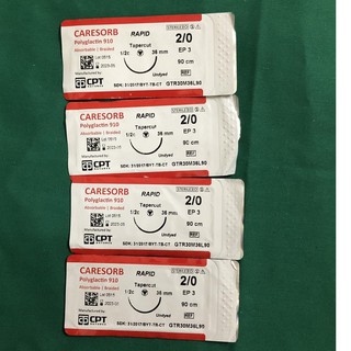 Chỉ phẫu thuật Caresorb Rapid tự tiêu 2/0 (Sợi chỉ màu trắng)