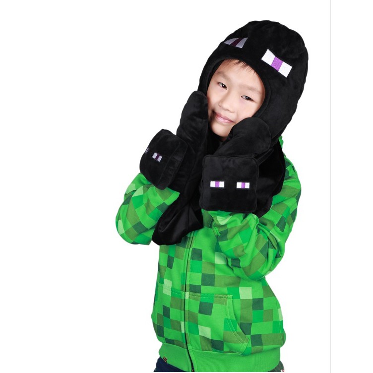 Combo mũ – khăn – bao tay Minecraft