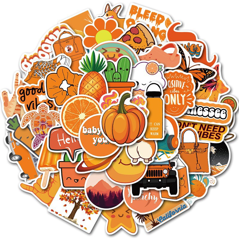 100 Sticker dán hoạt hình nhiều mẫu chống nước, dán mũ bảo hiểm vali laptop dễ thương