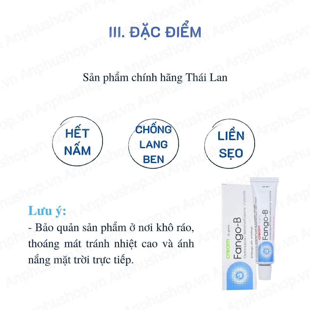 Kem bôi lang ben, nấm ngứa Fango-B CREAM Thái Lan - Sản phẩm chính hãng LB01