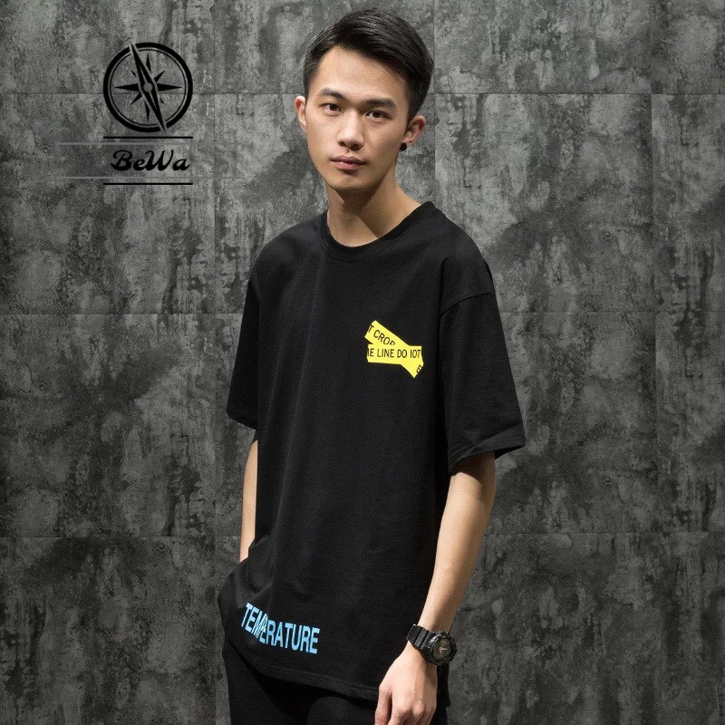 Áo thun unisex tay lỡ form rộng - Áo thun off v1 vải cotton co giãn | Lee Hoàng Shop | BigBuy360 - bigbuy360.vn