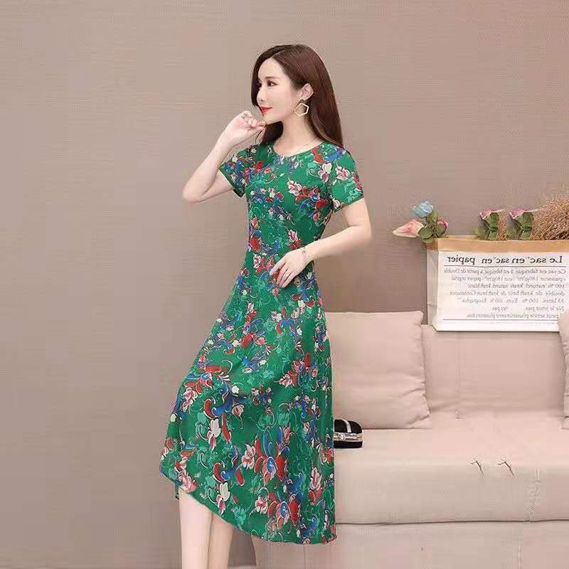 (PE005) VÁY TRUNG NIÊN DÁNG XÒE HỌA TIẾT HOA NỔI BẬT | BigBuy360 - bigbuy360.vn