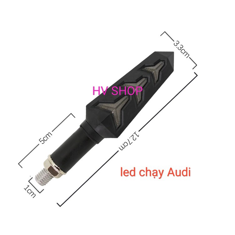 xinhan xe may Xi Nhan Led chạy Audi mũi tên Moto Xe Máy HV shop ( giá 1 cặp )