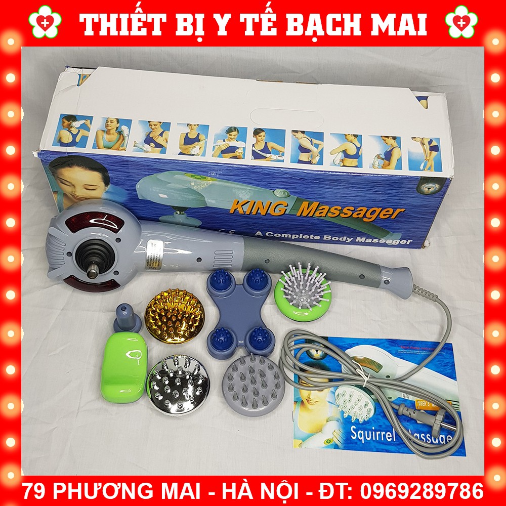 Máy Đấm Lưng Cầm Tay 7 Đầu KING MASSAGER [Chính Hãng, Bảo Hành 12 Tháng]