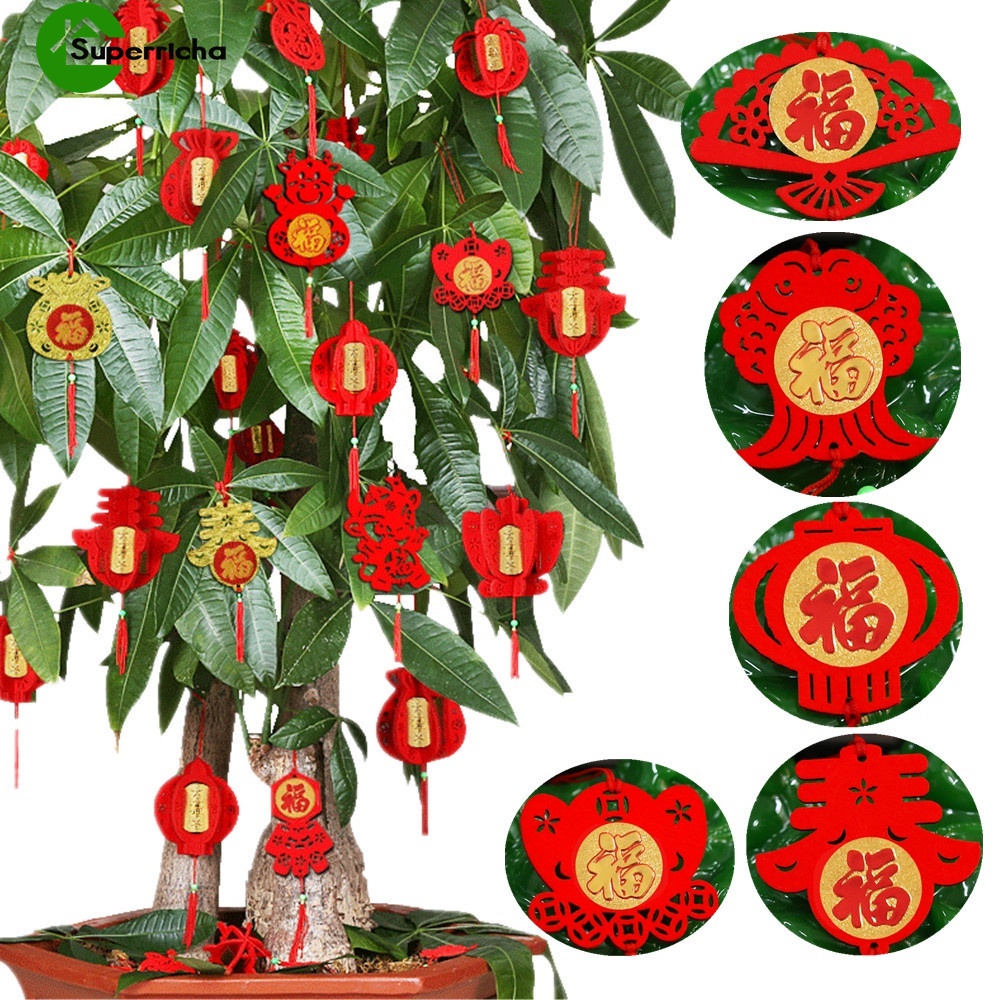 Bộ 6 dây treo trang trí mừng năm mới phong cách Trung Hoa