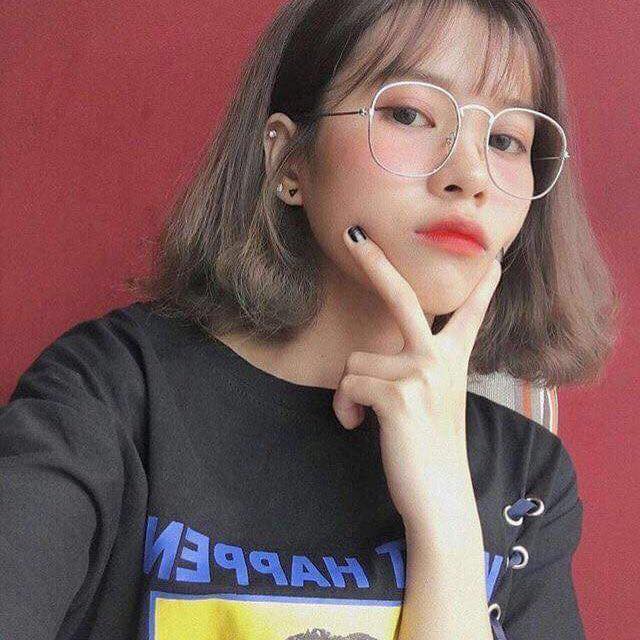 kính gọng bạc tròn
