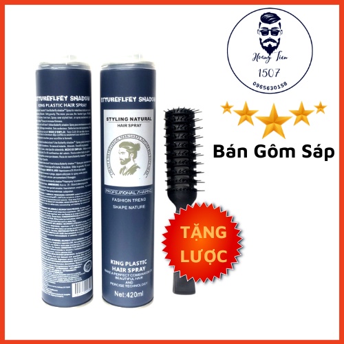 Gôm Xịt Tóc Butterfly Shadow black 420ml-úc