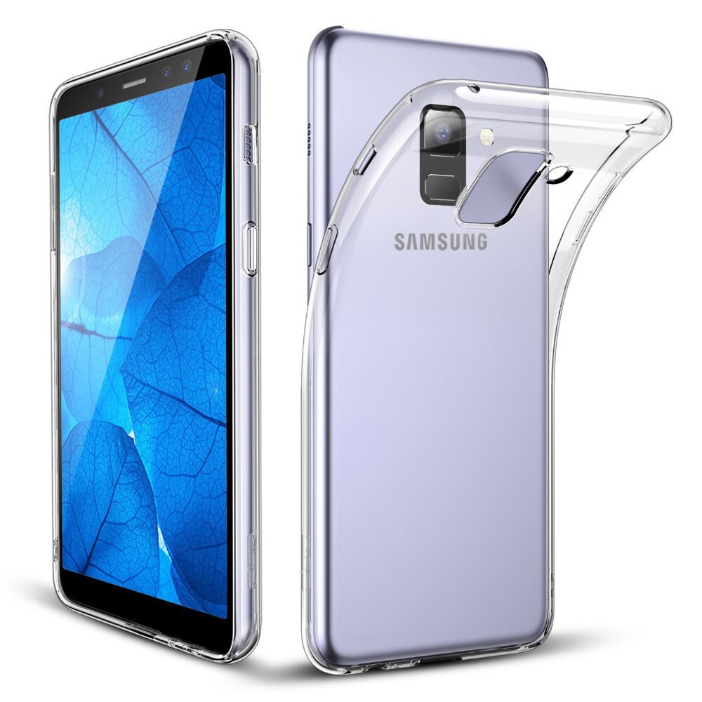 Ốp lưng silicon dẻo trong suốt cho Samsung Galaxy A8 2018 / A8 Plus 2018 mỏng 0.6mm chính hãng Ultra Thin