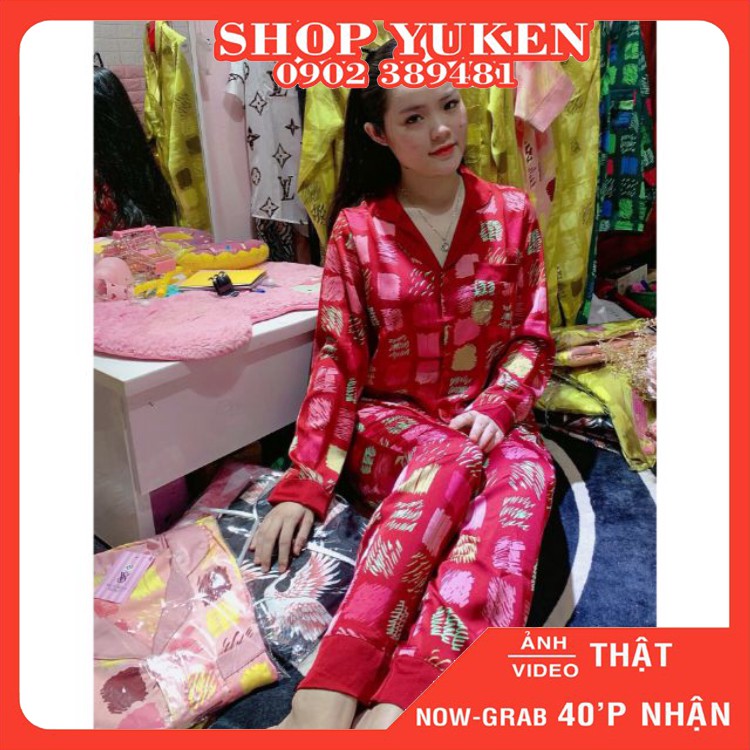 Bộ Pijama tay dài lụa cao cấp