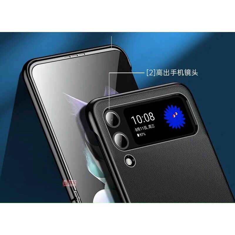 Ốp Likgus da trơn viền bóng  Z Fold 3/ Z flip 3/ Z fold 4/ Z flip 4