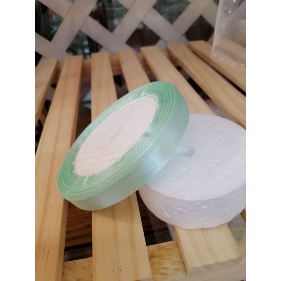 Cuộn ruy băng vải lụa bản1cm dài 22 mét, phụ kiện làm hoa