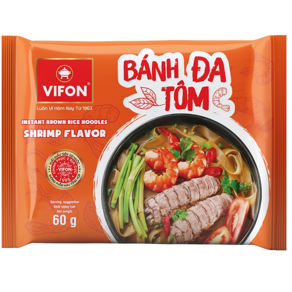 Thùng 30 Bánh Đa Tôm VIFON (60gr / Gói)