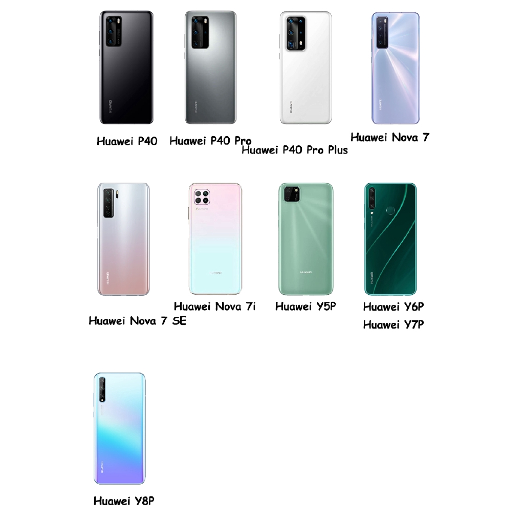 Ốp điện thoại silicone in logo Pink dành cho Huawei Y5P Y6P Y7P Y8P P40 Pro Plus Nova 7i 7 SE