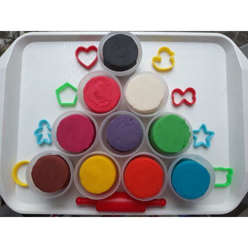 Đồ chơi đất nặn bột mì SÁNG TẠO an toàn 01 hộp lớn 120g pha màu theo yêu cầu ( Play dough ) Đồ chơi cho bé rèn kỹ năng