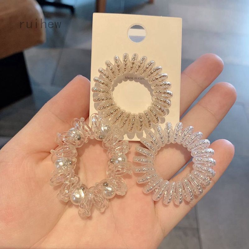 Dây cột tóc lò xo đính ngọc HOT TREND cho nữ