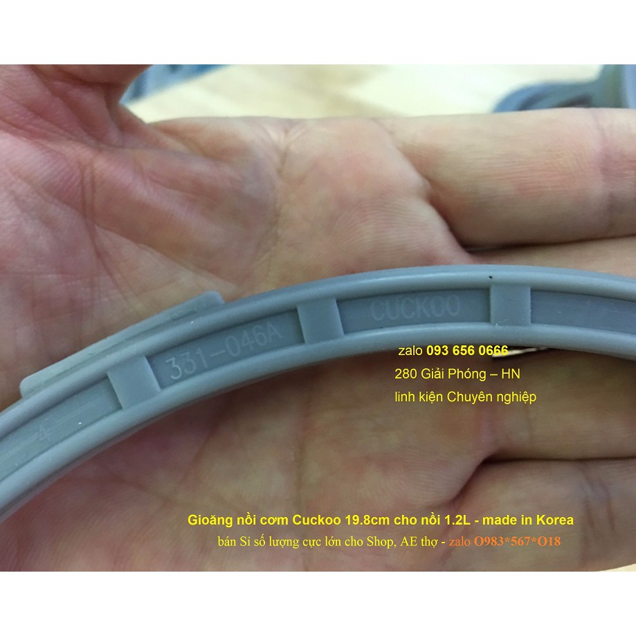 Gioăng đơn mã 331- 046a nồi cơm điện Cuckoo 1L