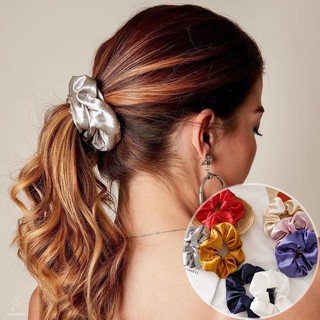 Dây cột tóc scrunchies satin - ảnh thật - doris house