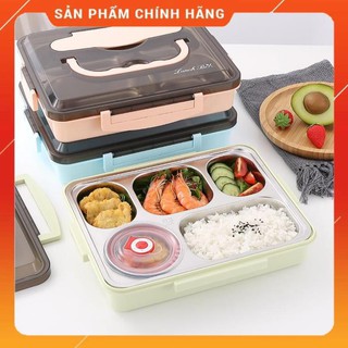 CHÍNH HÃNG - Khay cơm inox 5 ngăn giữ nhiệt,hộp cơm văn phòng 5 ngăn có nắp giữ nhiệt