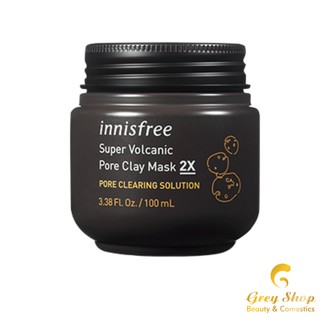 Mặt nạ đất sét INNISFREE super volcanic pore clay mask 2X 100ml | Mặt nạ tro núi lửa.