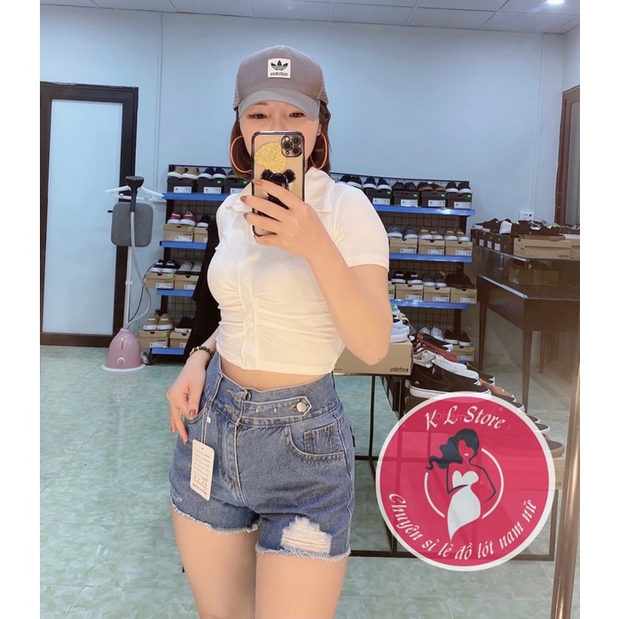 [Ảnh Thật] Quần Shorts bò nữ, độ dài vừa đẹp không lộ mông, cạp cao che bụng QS01