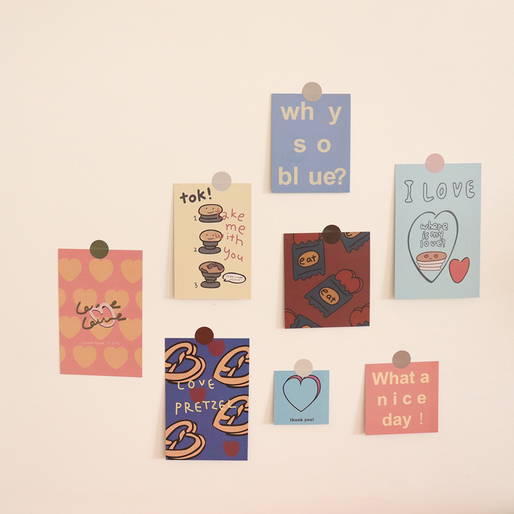 Bộ 8 ảnh thẻ trang trí phòng đơn giản phong cách Hàn Quốc | BigBuy360 - bigbuy360.vn