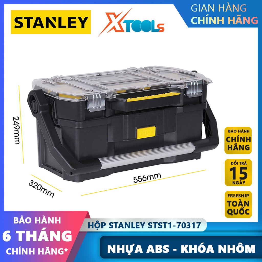 Hộp dụng cụ nhựa 19″ STANLEY STST1-70317 | có khay đựng phụ kiện kích thước: 55.6 x 32 x 24.9 см [chính hãng][xtools]