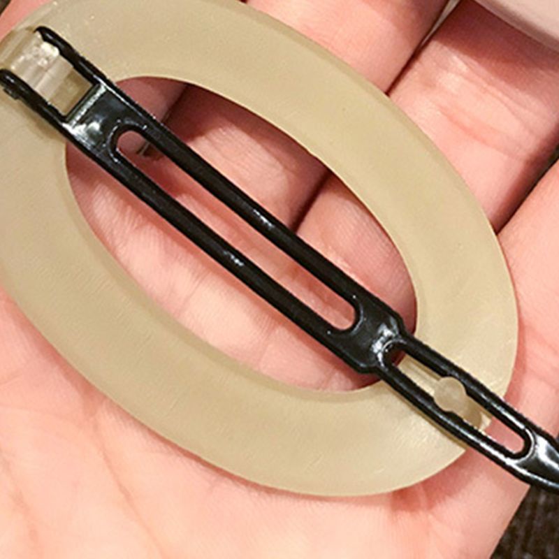 Kẹp Tóc Bằng Acrylic Màu Trơn Họa Tiết Hình Học Độc Đáo Thời Trang