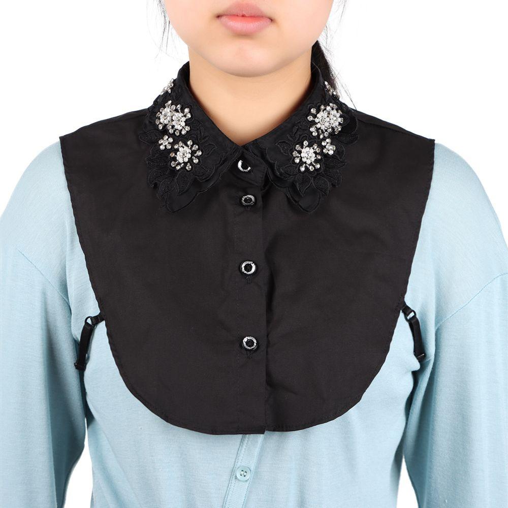 Cổ Áo Rời Cổ Bẻ Giả Ren Hoa Phong Cách Vintage Dành Cho Nữ