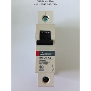 Aptomat MCB BH-D6 1P  Type C N Mitsubishi (New Chính Hãng)