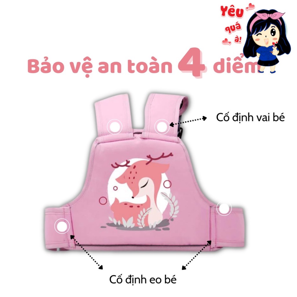Đai đi xe máy cho bé dày dặn 1-10 tuổi