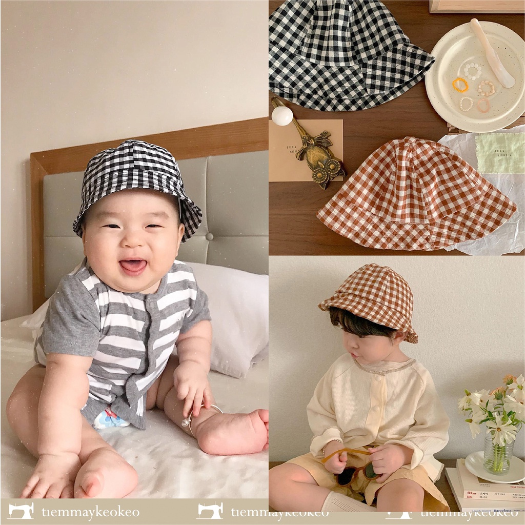 Bộ ngủ pijama kẻ caro tay dài cho bé trai và bé gái từ 6-28kg Quần áo trẻ em freesize phom rộng chất mềm Tiemmaykeokeo