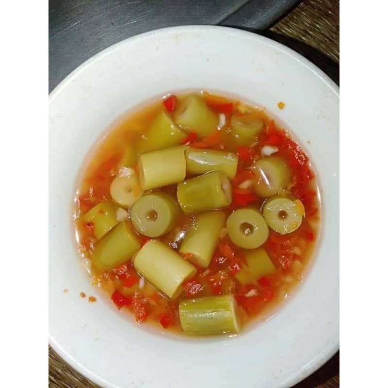 măng sặt ngâm muối tỏi ớt