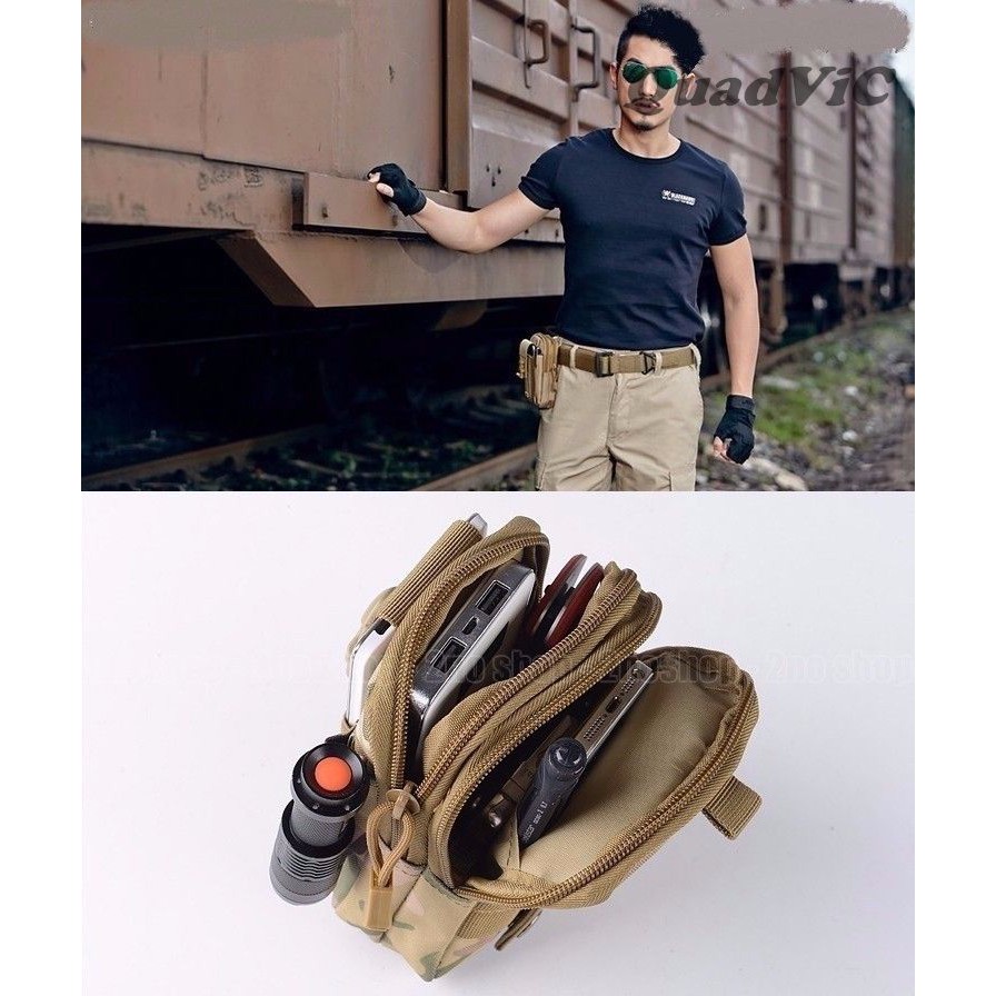Túi đeo hông vải bố bố dọc đeo hông/ thắt lưng siêu bền phong cách lính QUADVIC.COM N00105 | BigBuy360 - bigbuy360.vn