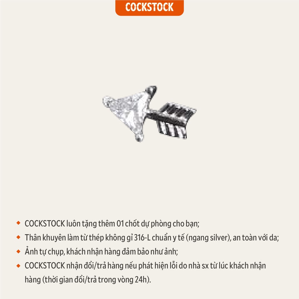 Khuyên tai đá Cupid CockStock