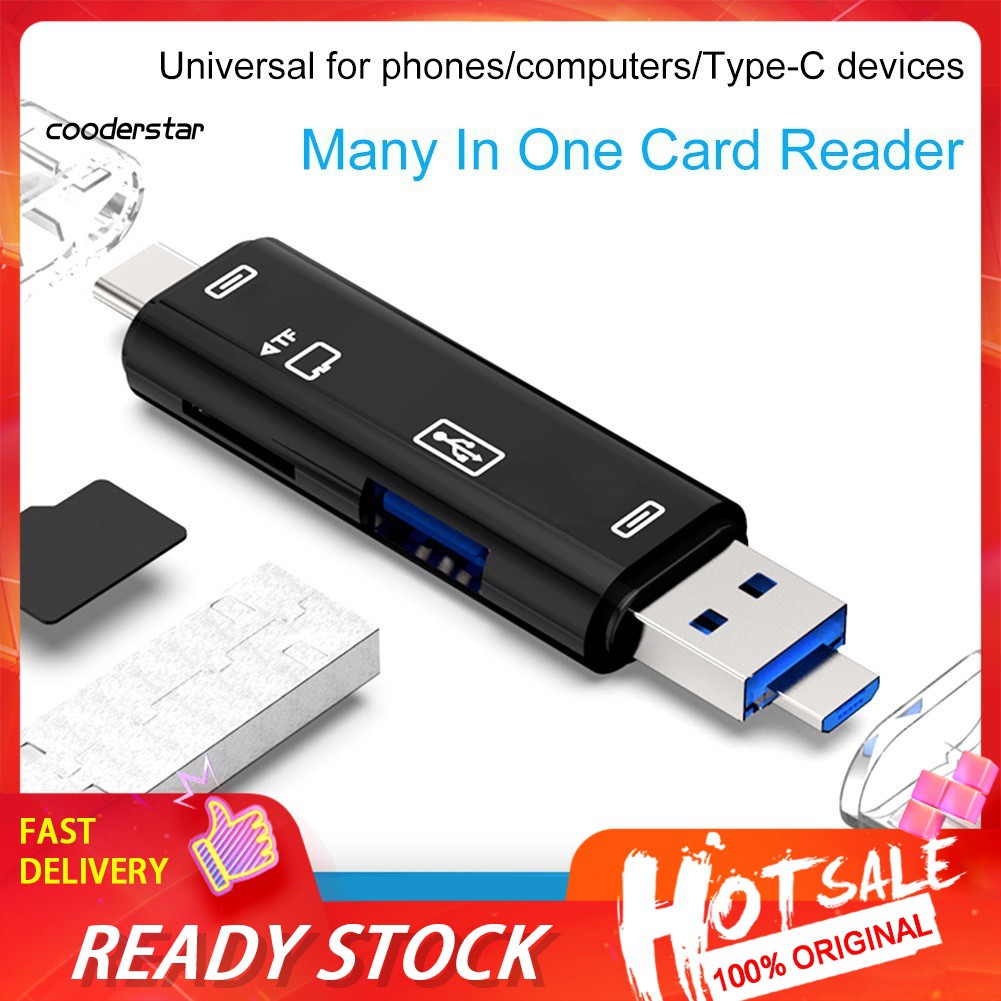 Đầu Đọc Thẻ Nhớ Đa Năng Cổng Micro Usb 2.0 Type-C Tf