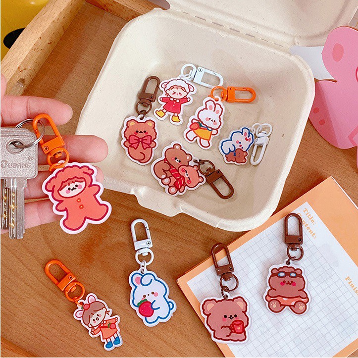 Móc khóa/keychains hoạt hình dễ thương ulzzang