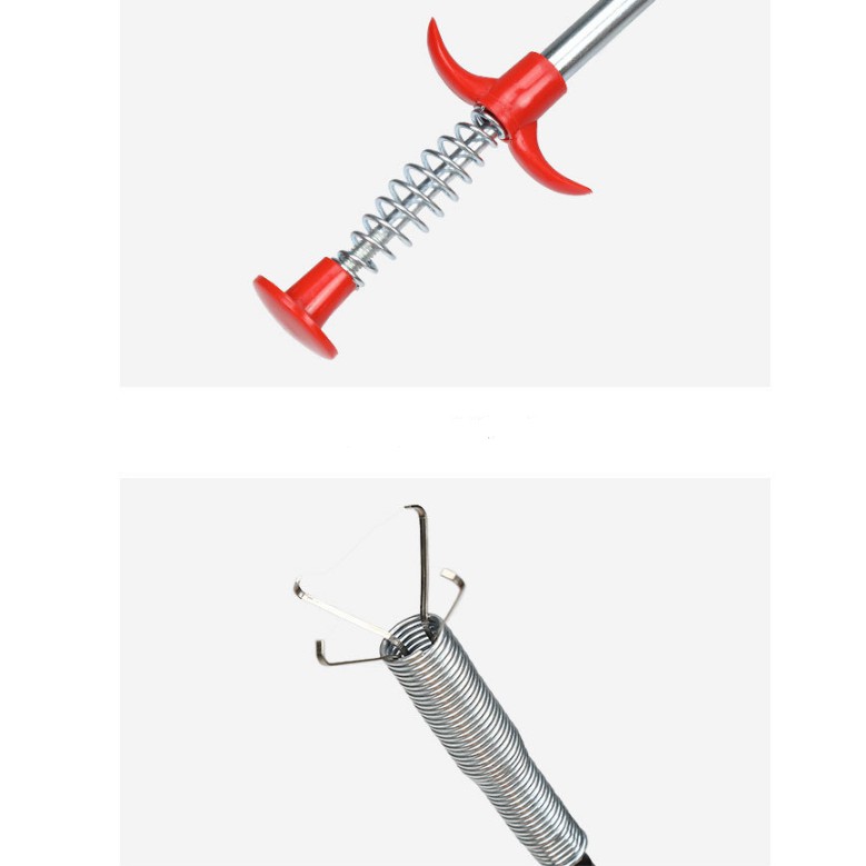 Dụng cụ thông cống đa năng, kẹp gắp rác 4 móc dạng dây có thể uốn gập siêu tiện ích