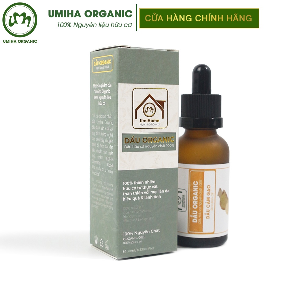 Dầu Cám Gạo Nguyên Chất Umiha 10ml | Virgin rice bran oil 100% Organic