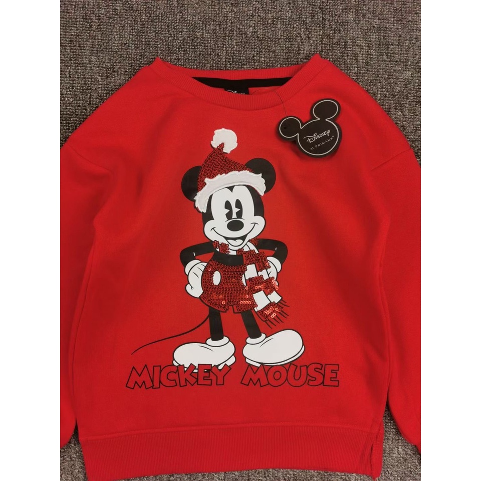 Áo nỉ Primark đỏ hình Mickey SIZE LỚN