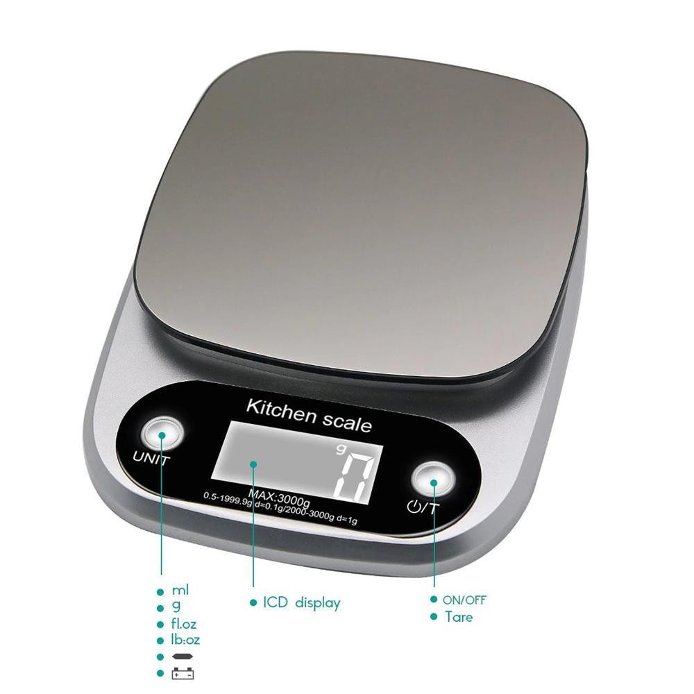 Cân tiểu ly điện tử nhà bếp High Precision N5 chính hãng - Dãi 0.1 - 3Kg - Bảo hành 1 tháng