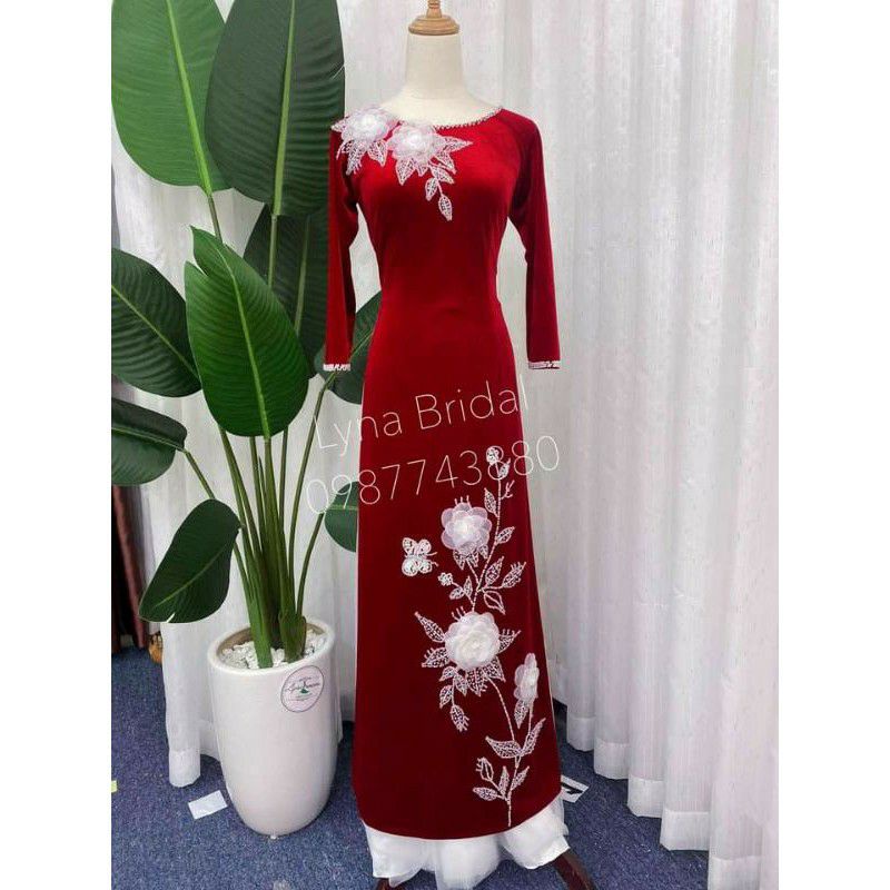 Áo Dài Lụa Tây Thi /Lụa Mỹ Đính Hoa /kèm quần