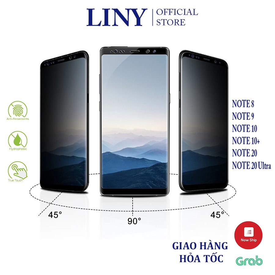 Miếng Dán Chống Nhìn Trộm Samsung Note 20, Note 20 Ultra, Note 8, Note 9, Note 10, Note 10 Plus