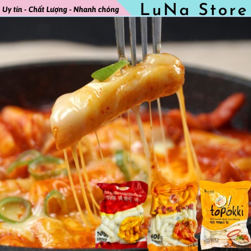 Bánh Gạo tokbokki Hàn Quốc Loại mới ngon rẻ 500g - LuNa Store