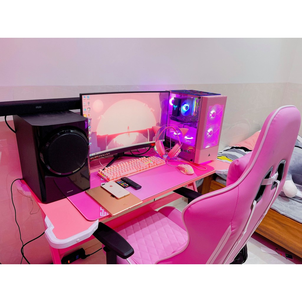 Trọn bộ PINK-SET cấu hình AMD X4 840 / Màn hình 24' 75hz full viền / Bộ Phím Chuột Cơ Bosston EK9350 Pink (Màu Hồng)