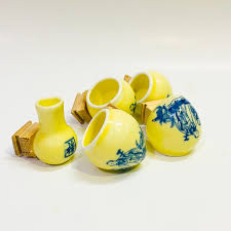 Cóng Chim Khuyên Chất Liệu Gốm Sứ Cao Cấp Hoạ Tiết Cực Đẹp - đủ bộ 5 món