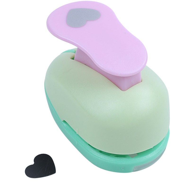 Kẹp bấm lỗ cắt giấy cầm tay tạo hình trái tim dễ thương