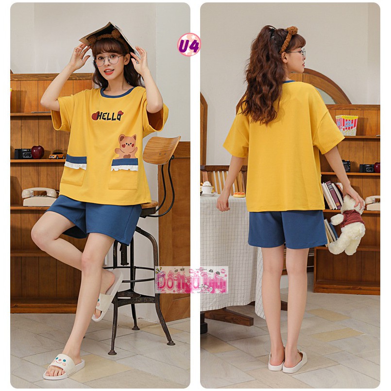 Bộ Ngủ 2 dây dễ thương (thun cotton) U4 | BigBuy360 - bigbuy360.vn